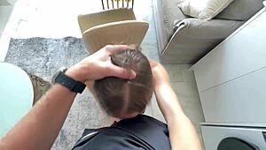 skinny gym babe fucked hard then cum splashed on her tight body