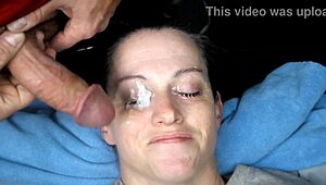 dirty dees takes massive facials in this homemade cumshot compilation with huge loads