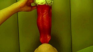 giant wolf's rough tongue invades college guy's deepthroat mouth hole hard