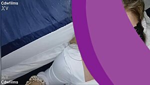 pretty petite tatted girl sucks me off quick then takes my cum on her face 😍💦