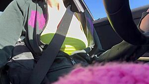 ohh damn italian milf artemisia love flashes her huge boobs on car ride