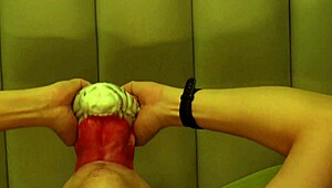 giant wolf's rough tongue invades college guy's deepthroat mouth hole hard