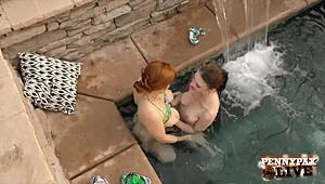 My hot tub cravings for penny pax's licking drive me wild