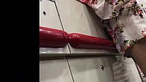 Ever spied a hot granny's skirt secrets in store?