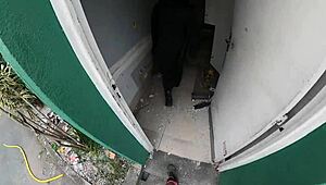 whoa behind the scenes no cuts, the craziest halloween ever with this emo nerd milf in hospital, insane!