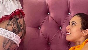 HORNY NURSE Forces Sexy Patient to LICK Her FAT ASS - Anitta Miller Strapon Scissoring Part 1