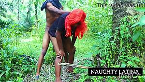 Amateur Big Tits Ebony Milf Rides Massive African BBC Doggystyle Outdoors