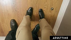 Furious wife Alexis Fawx rides cop's cock hard while you're cuffed! Cuckold humiliation peaks!