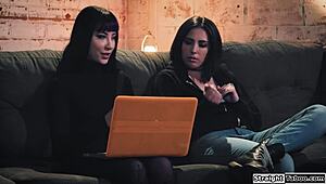 Probation Officer Jerks Off Watching Us Lick Pussy and Kiss Deep