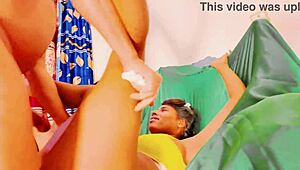 Two Wife dives into steamy FFM threesome with riding deepthroat and facials