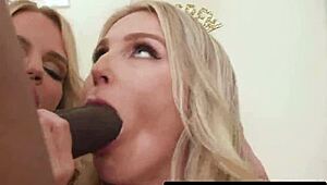 Bachelorette Milfs Intrigue Delivery Guys in Reverse 5-on-1 Party