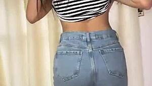 leaked latina teen strips and rips clothes teasing solo