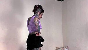 Behind the scenes, Von Poison spreads for Carmona's bareback anal, her wet pussy dripping nearby.