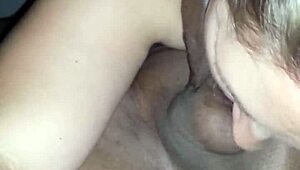 curvy blonde gags on fat cock with huge tits bouncing