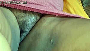 religious amateur reveals her hairy pussy and cameltoe close-up