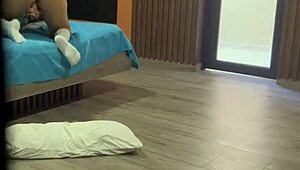 hearing my busty stepdaughter moan ripping her ass with toy made me cum stroking hard