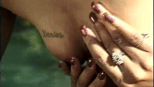 i crave those ebony muff divers splashing in hot tub orgy