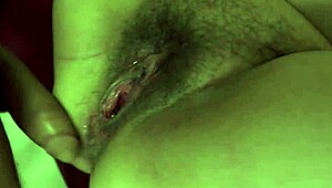 aged granny enjoys playful moments inside cozy home