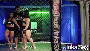 ufc trainer pounds colombian bodybuilder's huge latina ass in gym