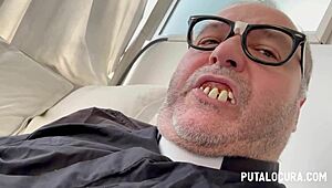 innocent bolivian sinner punished hard by priest damian in cosplay cum swallow