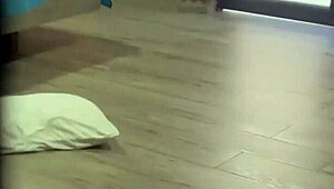 hearing my busty stepdaughter moan ripping her ass with toy made me cum stroking hard