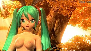 wanna see hatsune miku's nude bunny costume glow?