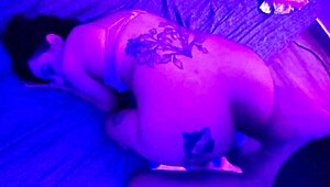 Tempting Cute Alt Teen Fills Mouth with Lucky Guy's Cream