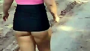 Abandoned House Tease Turns into Wild Crossdressing Ass Play