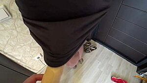 chubby girlfriend blocks meeting with doggy ass shake pov until satisfied