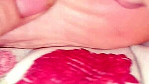 Girlfriend unwinds with boyfriend's teasing licks on her soft toes and feet