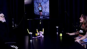 damiana's naughty interview with vovô moai turns into outdoor lingerie bdsm swingers humiliation on sheer red