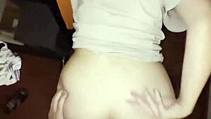 real amateur sneaks condomless doggystyle into home sex tape with fat ass bent over