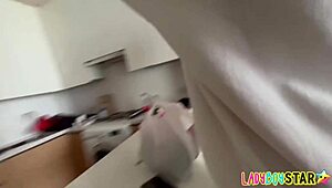 yo this gorgeous asian ladyboy takes hardcore bareback anal ride pov style