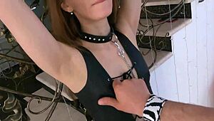 master ties up this milf slut for first brutal fisting session ever