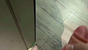 hearing my busty stepdaughter moan ripping her ass with toy made me cum stroking hard