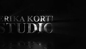 Skinny redhead Pixie Pink begs for first double anal from five big cocks