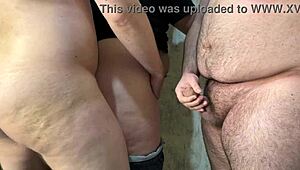 Cheating MILF Takes Unprotected Threesome Poundings From Fat Homeless Dudes!