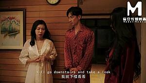 My big-titted asian neighbor wife craves my cock endlessly