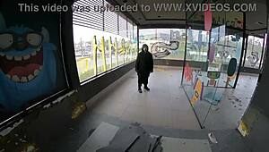 whoa behind the scenes no cuts, the craziest halloween ever with this emo nerd milf in hospital, insane!