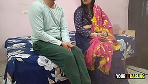 Stepson fucks horny indian stepmom big tits ass while friend watches