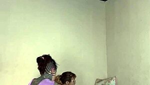 Behind the scenes, Von Poison spreads for Carmona's bareback anal, her wet pussy dripping nearby.