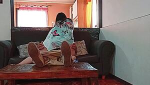 Stepmom kelly rides stepson raw while cuckold cooks nearby