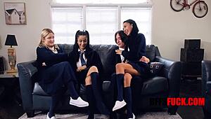 me n my inexperienced friends lost virginity uh to crazy gangbang friends!!