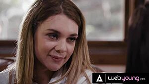 Busty Gabbie Carter Overpowers Rival Jane Wilde in Cheer Battle