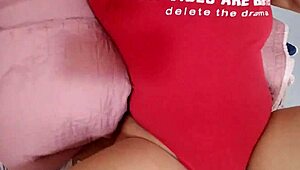 Stepmom's Massive Natural Tits Bounce as Teen Sucks Nipples in Homemade Amateur Masturbation Frenzy