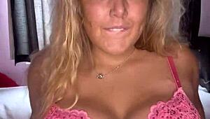 curvy british bbw blonde dictates sloppy jerk off cum instructions