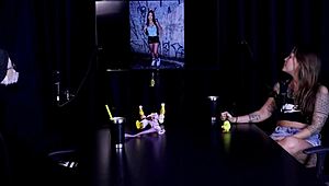 damiana's naughty interview with vovô moai turns into outdoor lingerie bdsm swingers humiliation on sheer red