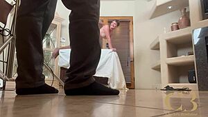 bts ahanu massage turns into surprise juicy ass bareback creampie