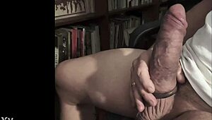 Amateur girl strokes massive monster cock handjob