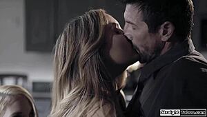 STEPMOM STEPDAD DOUBLE TEAM TEEN STEPDAUGHTER PUSSY!